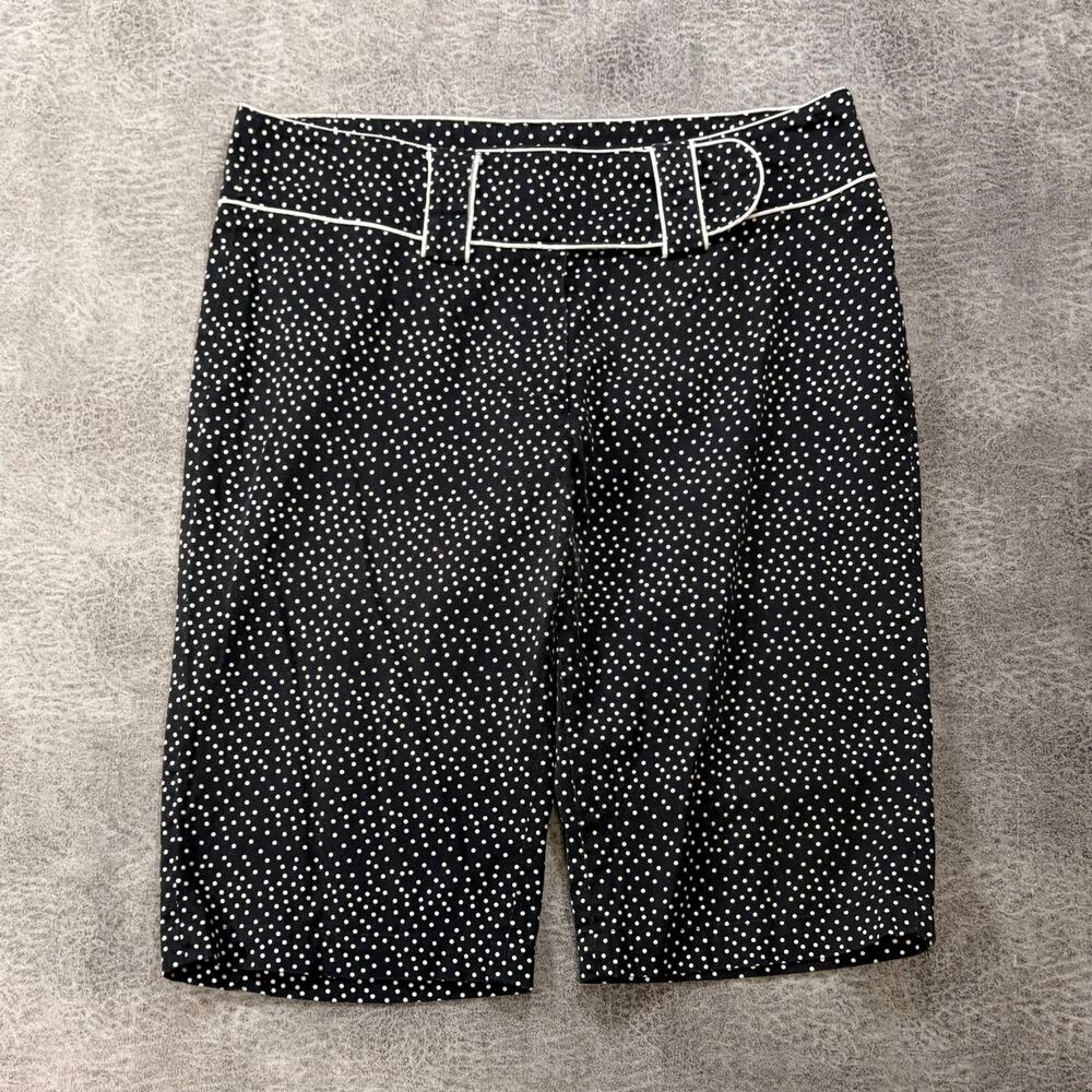 Y2k Black Polka Dot Contrast Bermuda Shorts